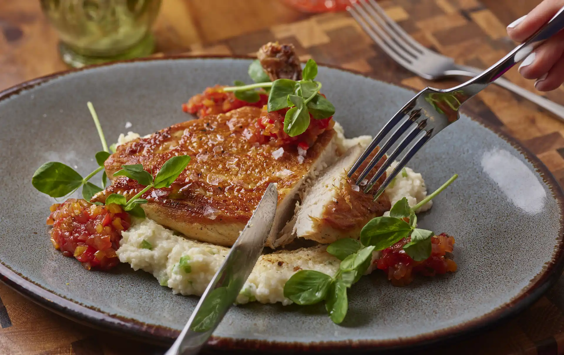 A entree at Honey Salt Restaurant in Summerlin Las Vegas