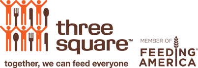 The Three Square Logo, a partner of Honey Salt, and a Member of Feeding America.