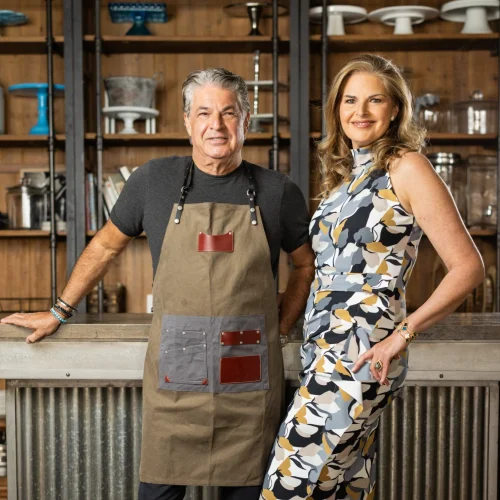 Founders Elizabeth Blau and Chef Kim Canteenwalla in Honey Salt Summerlin restaurant in Las Vegas.